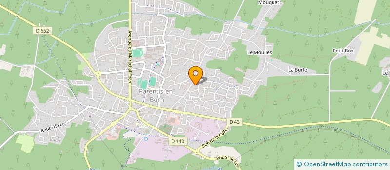 localisation de l'entreprise MONSIEUR YANNICK LE PERF  PARENTIS-EN-BORN