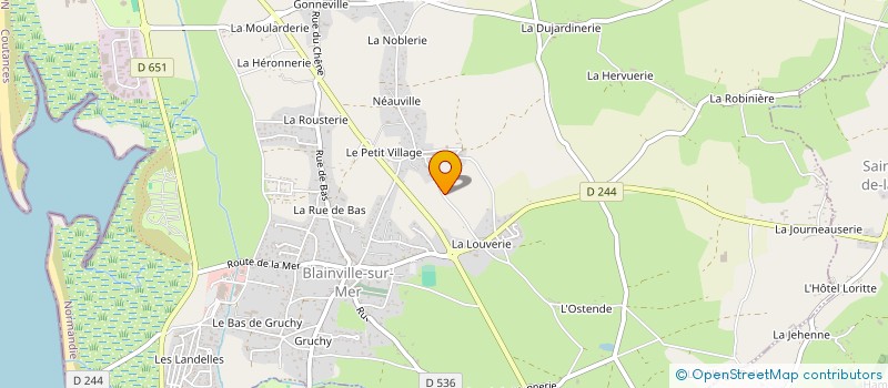 localisation de l'entreprise MONSIEUR YANNICK LECOUILLARD à BLAINVILLE-SUR-MER