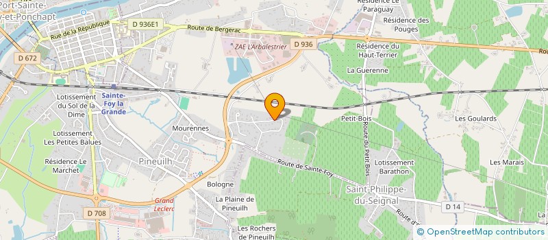 localisation de l'entreprise MONSIEUR YANNICK LEONIE  PINEUILH