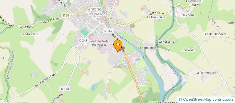 localisation de l'entreprise MONSIEUR YANNICK LETELLIER  AMBRIERES-LES-VALLEES