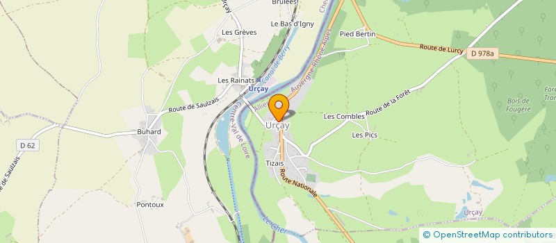 localisation de l'entreprise MONSIEUR YANNICK MAGNIER  VALLON-EN-SULLY