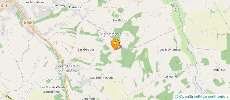 localisation de l'entreprise MONSIEUR YANNICK MAGNOL  SAINT-MARTIN-DE-RIBERAC