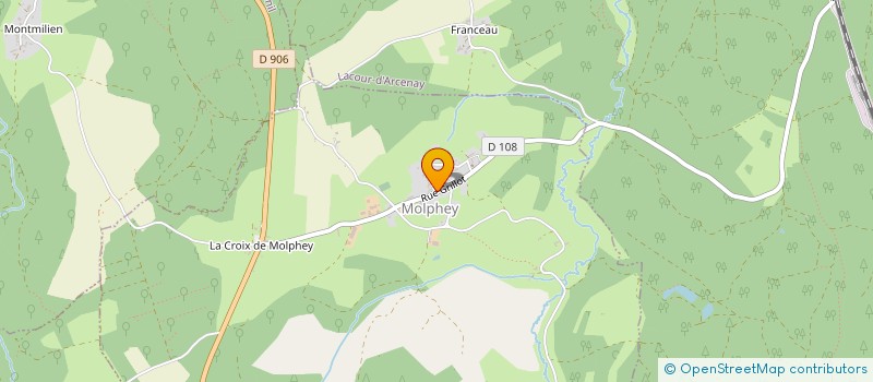 localisation de l'entreprise MONSIEUR YANNICK MAILLARD  MOLPHEY