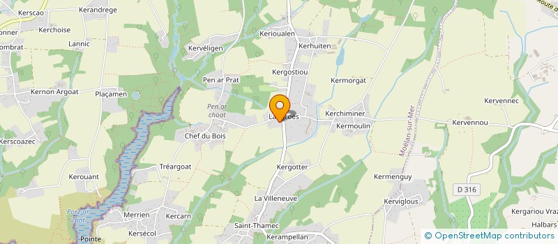 localisation de l'entreprise MONSIEUR YANNICK MALCOSTE  MOELAN SUR MER