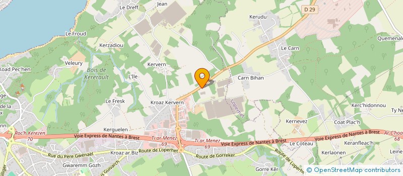 localisation de l'entreprise MONSIEUR YANNICK MALLEJAC  PLOUGASTEL-DAOULAS