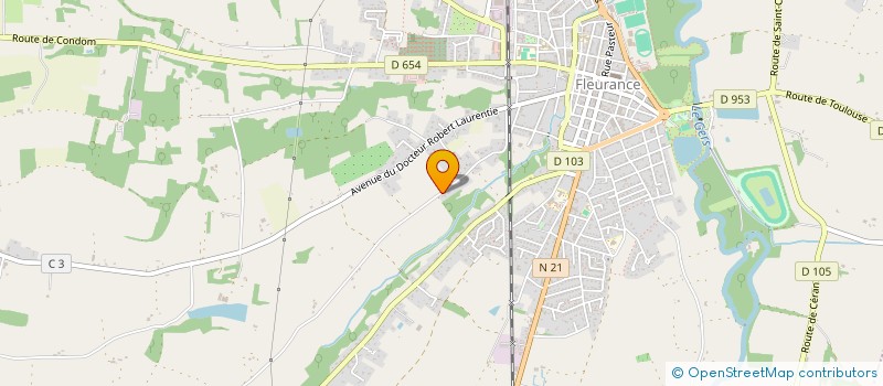 localisation de l'entreprise MONSIEUR YANNICK MARGOET  FLEURANCE