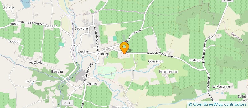 localisation de l'entreprise MONSIEUR YANNICK MASMONDET  FRONTENAC
