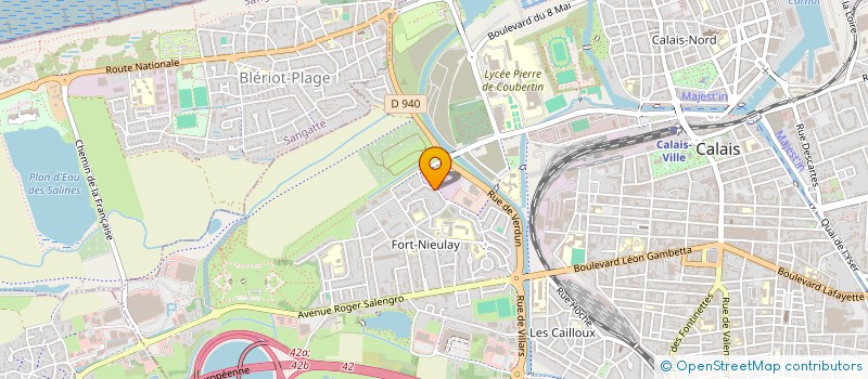 localisation de l'entreprise MONSIEUR YANNICK MATHIAS  CALAIS