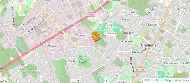 localisation de l'entreprise MONSIEUR YANNICK MATHIEU  GRADIGNAN