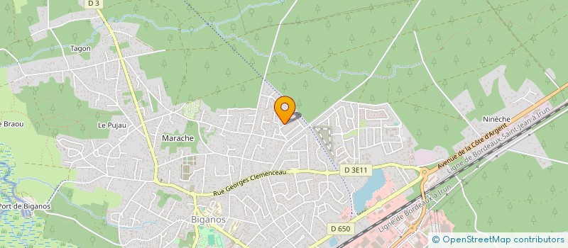 localisation de l'entreprise MONSIEUR YANNICK MAZARI  BIGANOS