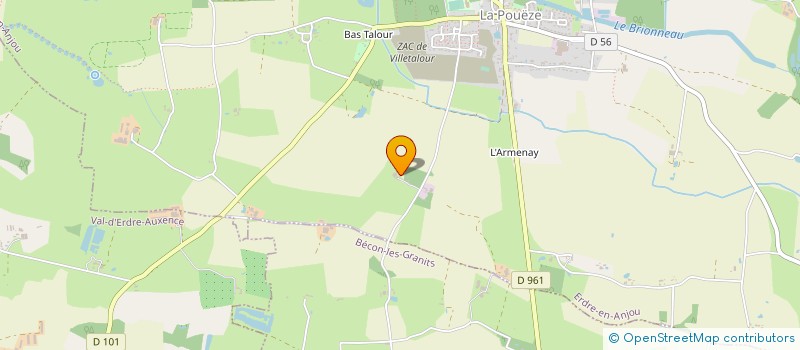 localisation de l'entreprise MONSIEUR YANNICK MENARD  VAL D'ERDRE-AUXENCE