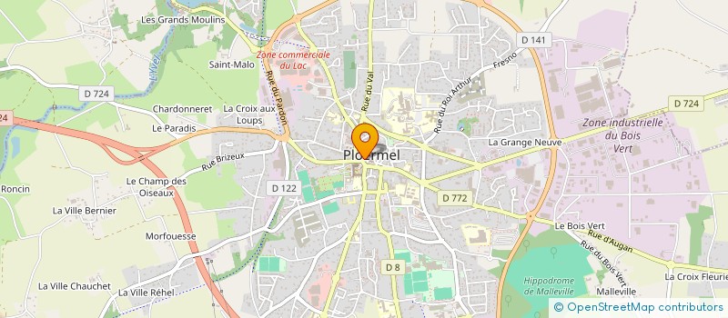 localisation de l'entreprise MONSIEUR YANNICK MORICE  PLOERMEL