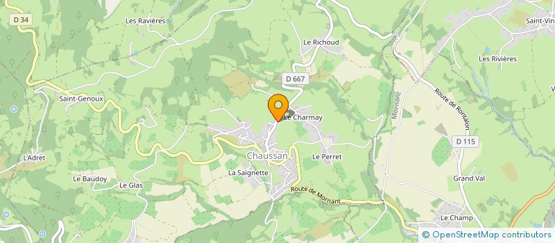 localisation de l'entreprise MONSIEUR YANNICK MORRETTON  CHAUSSAN