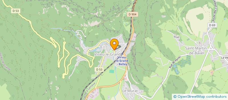 localisation de l'entreprise MONSIEUR YANNICK MOUGEL  VIRIEU-LE-GRAND