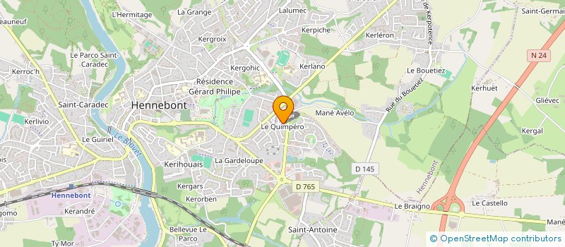 localisation de l'entreprise MONSIEUR YANNICK MOULARD à HENNEBONT