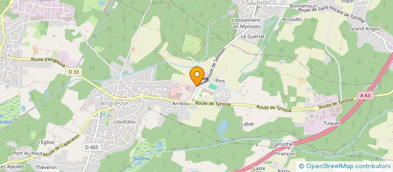 localisation de l'entreprise MONSIEUR YANNICK NOUZAREDE à ANGRESSE