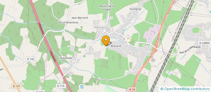 localisation de l'entreprise MONSIEUR YANNICK ORDONNEAU  PEUJARD