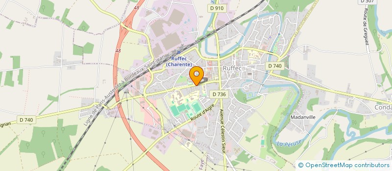 localisation de l'entreprise MONSIEUR YANNICK PALVADEAU  RUFFEC