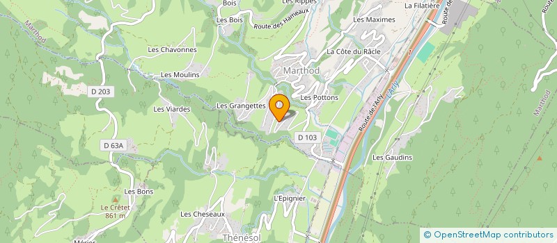 localisation de l'entreprise MONSIEUR YANNICK PANHELLEUX  MARTHOD