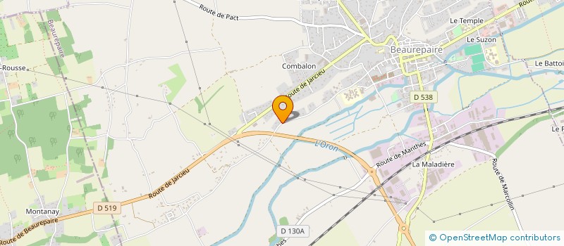 localisation de l'entreprise MONSIEUR YANNICK PAQUE  BEAUREPAIRE