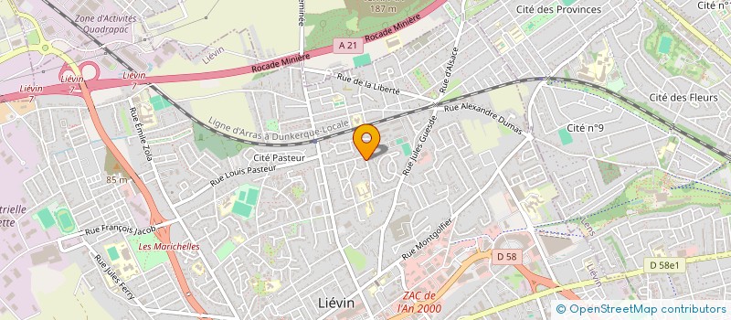 localisation de l'entreprise MONSIEUR YANNICK PETIT  LIEVIN