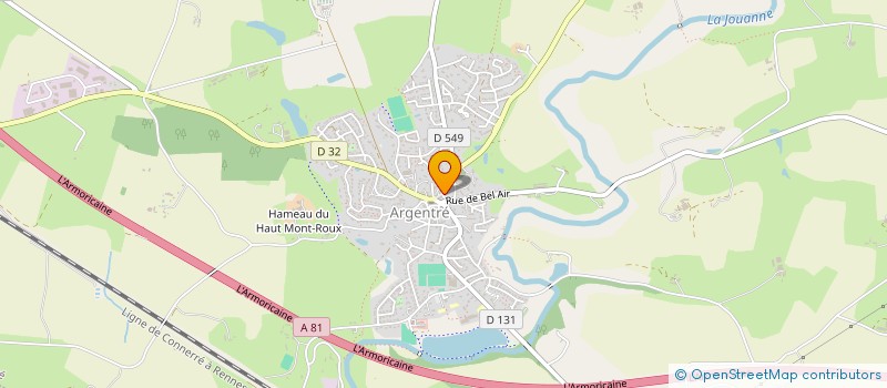 localisation de l'entreprise MONSIEUR YANNICK PLANCHAIS  ARGENTRE