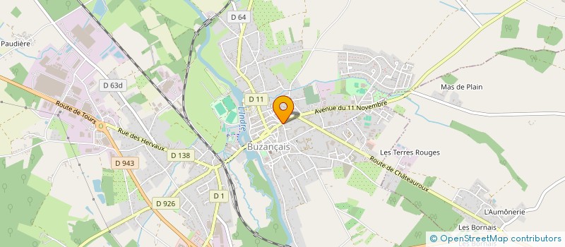 localisation de l'entreprise MONSIEUR YANNICK POITEVIN à BUZANCAIS