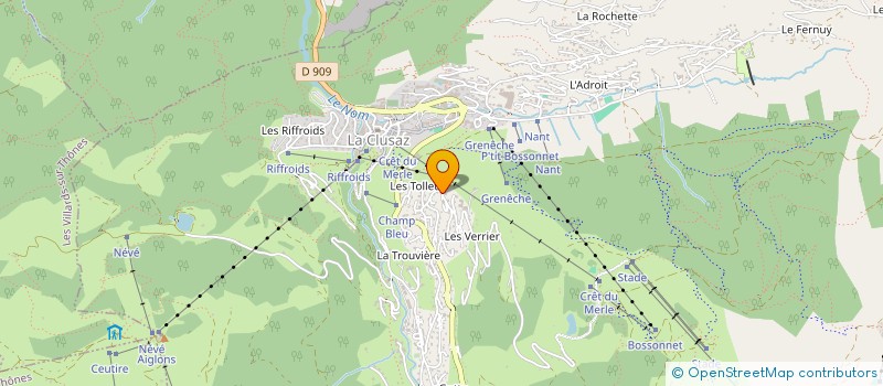 localisation de l'entreprise MONSIEUR YANNICK POLLET-VILLARD à LA CLUSAZ
