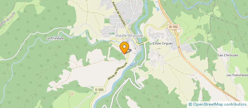 localisation de l'entreprise MONSIEUR YANNICK POMPOSA  VIEILLE-BRIOUDE