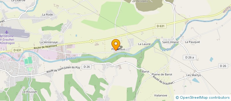 localisation de l'entreprise MONSIEUR YANNICK PRADELLES  GRAULHET