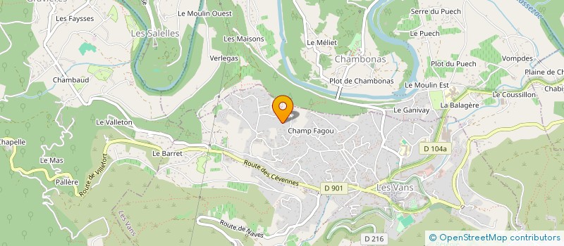 localisation de l'entreprise MONSIEUR YANNICK PREAULT  LES VANS