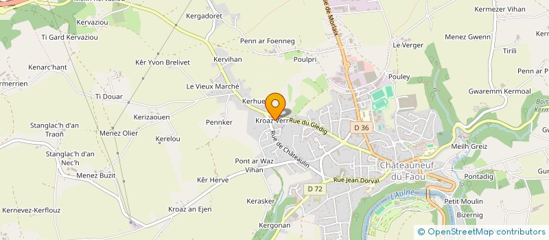 localisation de l'entreprise MONSIEUR YANNICK PRIOL à CHATEAUNEUF-DU-FAOU