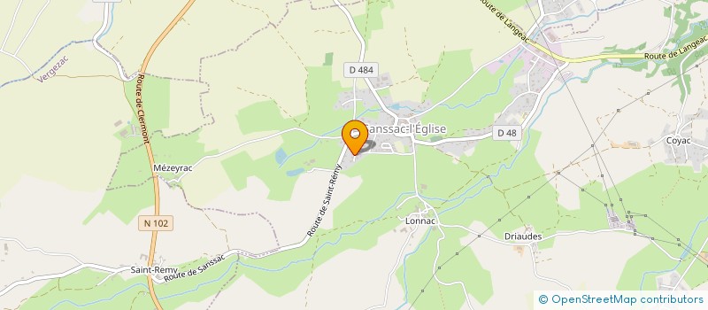 localisation de l'entreprise MONSIEUR YANNICK PROUTEAU  SANSSAC-L'EGLISE