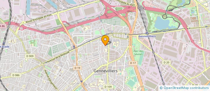 localisation de l'entreprise MONSIEUR YANNICK PUIGELIER à GENNEVILLIERS