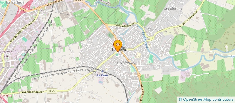 localisation de l'entreprise MONSIEUR YANNICK RAUD  LA CRAU