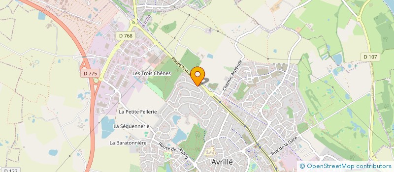 localisation de l'entreprise MONSIEUR YANNICK REULIER  AVRILLE