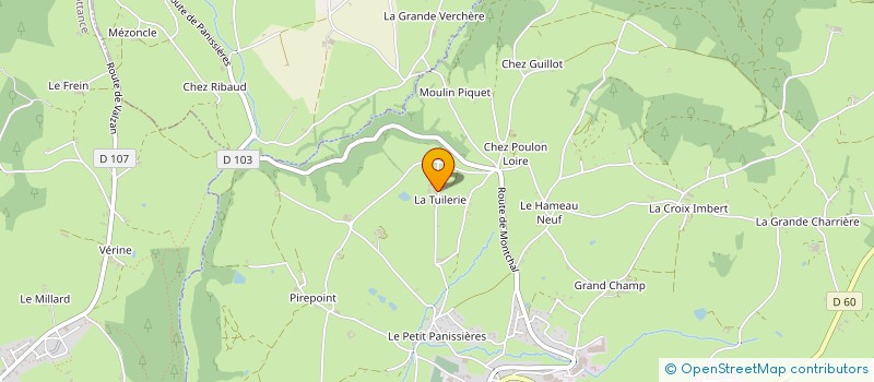 localisation de l'entreprise MONSIEUR YANNICK REY  PANISSIERES