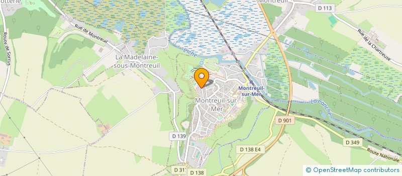 localisation de l'entreprise MONSIEUR YANNICK ROBART  MONTREUIL-SUR-MER