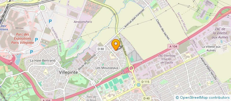 localisation de l'entreprise MONSIEUR YANNICK ROLAS  VILLEPINTE