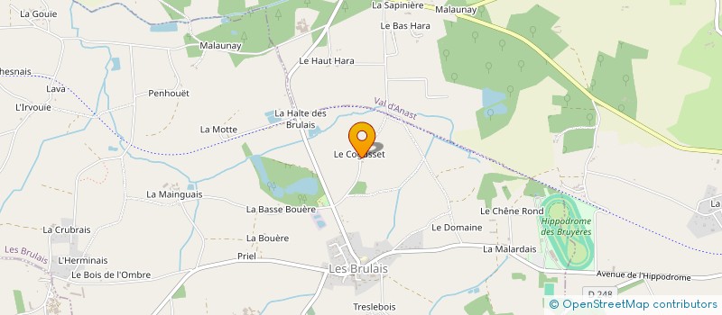 localisation de l'entreprise MONSIEUR YANNICK ROLLAND  LES BRULAIS