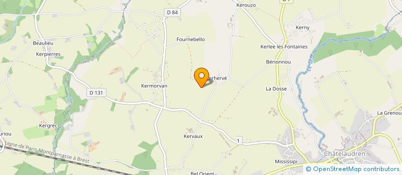 localisation de l'entreprise MONSIEUR YANNICK ROLLINAT  CHATELAUDREN-PLOUAGAT