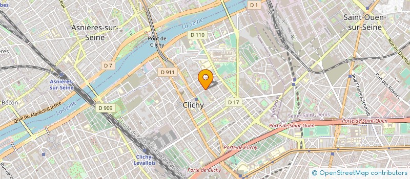 localisation de l'entreprise MONSIEUR YANNICK ROUDIER à CLICHY