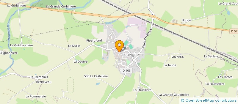 localisation de l'entreprise MONSIEUR YANNICK ROUSSEAU  LOUVIGNE