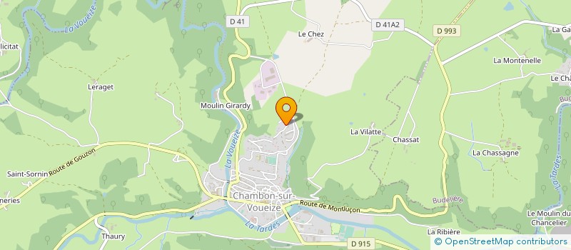 localisation de l'entreprise MONSIEUR YANNICK ROUSSILLAT à CHAMBON-SUR-VOUEIZE