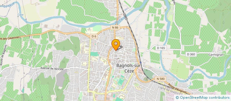 localisation de l'entreprise MONSIEUR YANNICK ROUVIERE  BAGNOLS-SUR-CEZE