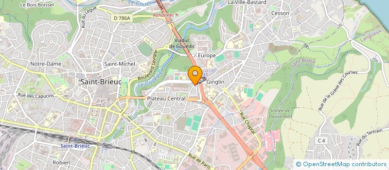 localisation de l'entreprise MONSIEUR YANNICK ROUVRAIS à SAINT-BRIEUC
