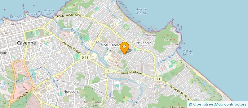 localisation de l'entreprise MONSIEUR YANNICK SABAS  CAYENNE