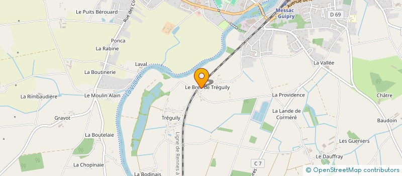 localisation de l'entreprise MONSIEUR YANNICK SALLIOU  GUIPRY-MESSAC