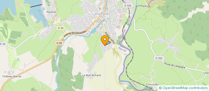 localisation de l'entreprise MONSIEUR YANNICK SIRVIN  LANGOGNE