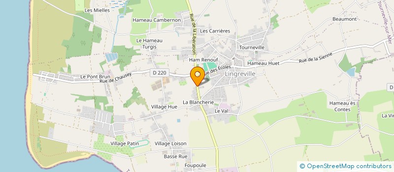 localisation de l'entreprise MONSIEUR YANNICK TERREE  TOURNEVILLE-SUR-MER